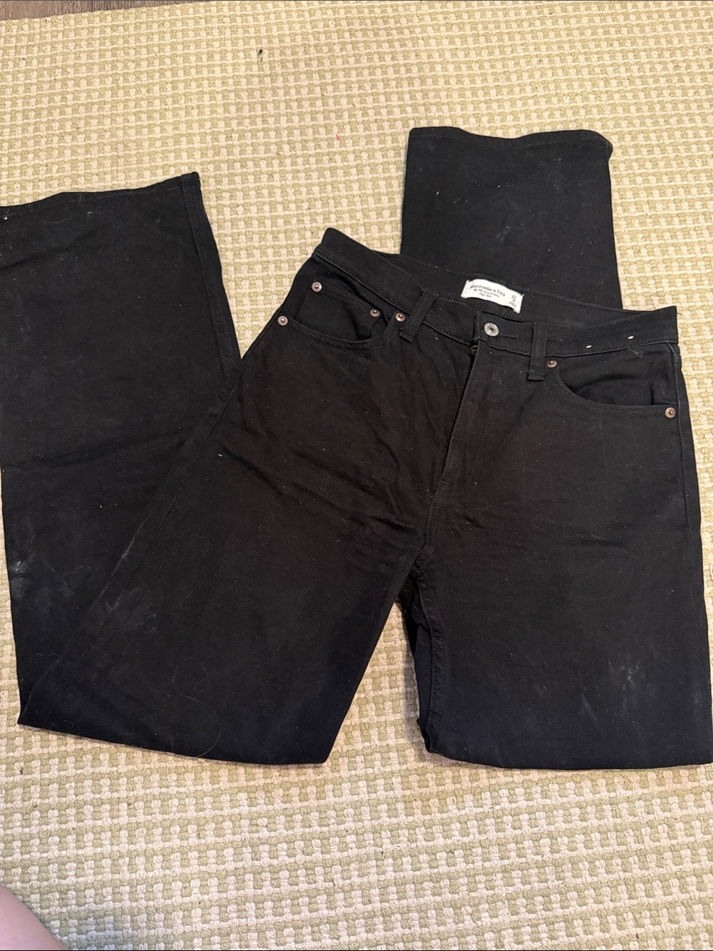 Abercrombie & Fitch Black Straight Leg Jeans - Women's Longs